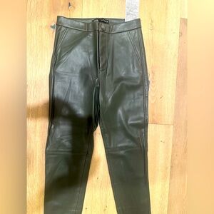 Zara leather pants. Gray. Worn once. Size 26 Small